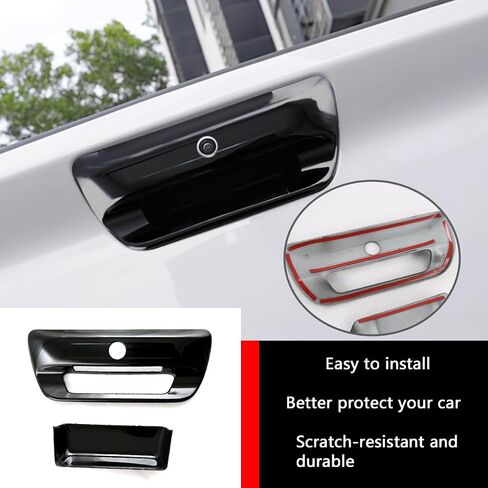 Car Accessories Fit for Dodge Ram 1500 2025 2024 2023 2022 2021 2020 2019 Tailgate Exterior Door Handle Trim Cover, Rear Trunk Grab Handle Cover Trims (Chrome Silver) ABS 2PCS in Kuwait