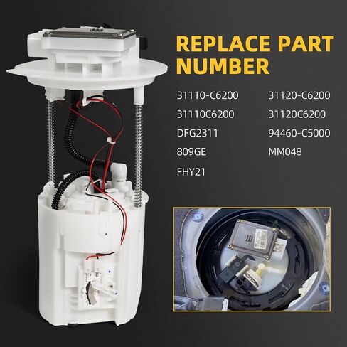 31110-C6200 مجموعة وحدة مضخة الوقود الكهربائية لـ 2016-2020 كيا سورينتو 2.0L 2.4L 3.3L استبدال #31110C6200 مع وحدة إرسال in Kuwait