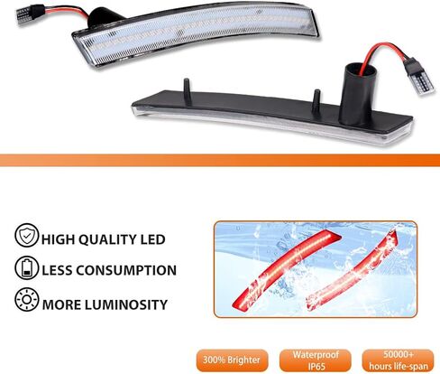 ADIIL Amber Full LED Front Fender Side Marker Lights Assembly عدسة مدخنة متوافقة مع 2002-2008 MINI Cooper R50 R52 R53، استبدل مصابيح العلامات الجانبية OEM in Kuwait
