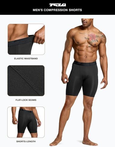 TSLA Men's Athletic Compression Shorts, Sports Performance Active Cool Dry Running Tights in Saudi Arabia