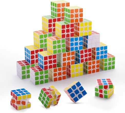24 Pack Mini Cubes, Puzzle Cubes,Mini Rubix Party Favors for Kids, Classroom Rewards or School Prize for Students, Goody Bag Filler Birthday Gift in Saudi Arabia