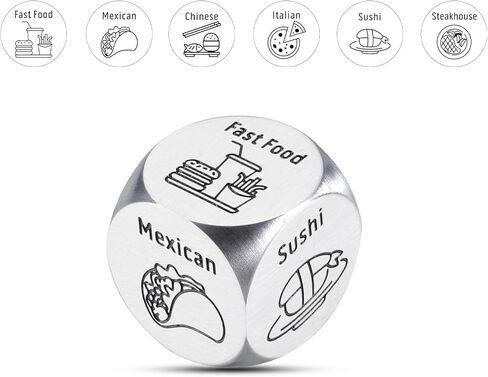 Santa Swap Gift Exchange Dice Christmas Games Dice for Families 11 Year Steel Anniversary Wedding Gifts for Husband Wife Valentines Day Gifts for Boyfriend Girlfriend Stocking Stuffers for Women in Saudi Arabia