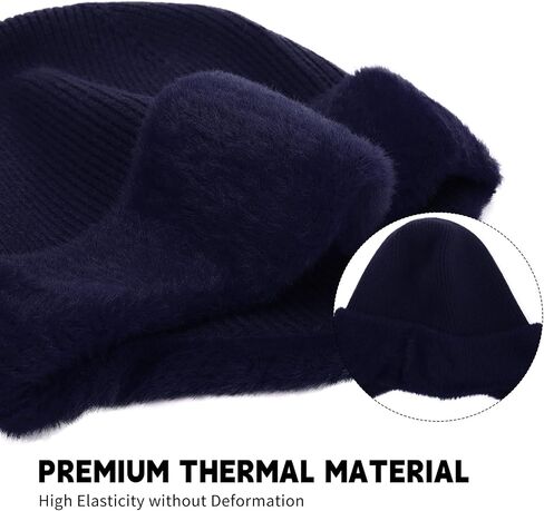 M/L/XL/XXL Winter Beanies Hat with Ear Flaps for Men Women, Warm Thermal Knitted Earflaps Cap Thick Stocking Caps in Saudi Arabia