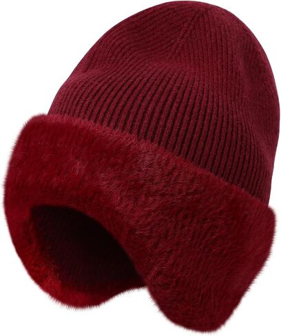 M/L/XL/XXL Winter Beanies Hat with Ear Flaps for Men Women, Warm Thermal Knitted Earflaps Cap Thick Stocking Caps in Saudi Arabia