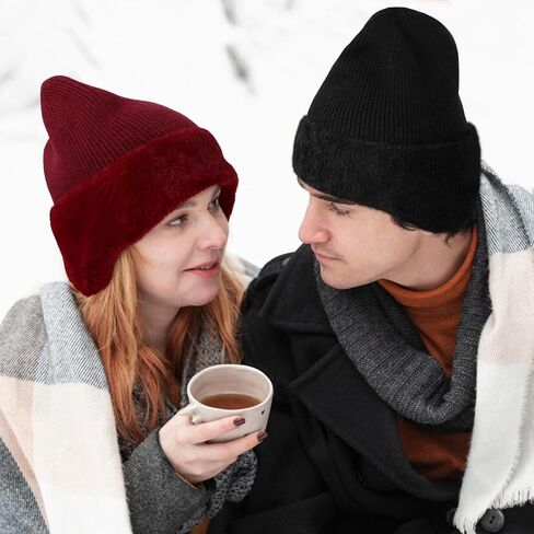 M/L/XL/XXL Winter Beanies Hat with Ear Flaps for Men Women, Warm Thermal Knitted Earflaps Cap Thick Stocking Caps in Saudi Arabia