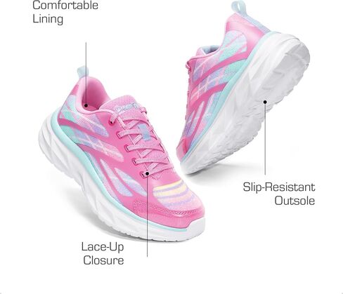 DREAM PAIRS Girls Shoes Sneakers Kids Tennis Shoes Lightweight Lace Up Running Casual Walking Shoes in Saudi Arabia