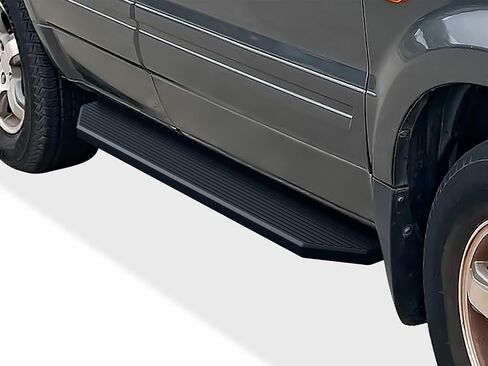 APS Black Running Boards Style Compatible with Honda Pilot 2003-2008 & Acura MDX 02-06 (Nerf Bars Side Steps) 6in Wide Stainless Steel in Kuwait