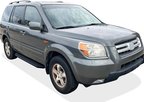 APS Black Running Boards Style Compatible with Honda Pilot 2003-2008 & Acura MDX 02-06 (Nerf Bars Side Steps) 6in Wide Stainless Steel in Kuwait