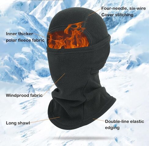 Ski Mask Balaclava for Men Women Winter Face Mask UV Protector Ski Shiesty for Motorcycle Snowboard Cycling Cold Weather Gear in Kuwait