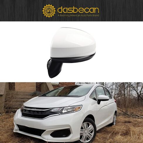 Dasbecan مرآة الرؤية الخلفية للسائق، زجاج المرايا الجانبية اليسرى متوافق مع Honda FIT JAZZ 2015 16 17 18 2019 76258-T5L-P11 76208T5LP11 LH in Saudi Arabia