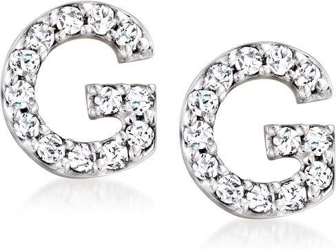 أقراط RS Pure من Ross-Simons الماسية الأولية من الفضة الإسترليني in Kuwait