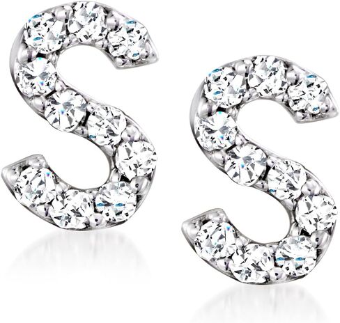 أقراط RS Pure من Ross-Simons الماسية الأولية من الفضة الإسترليني in Kuwait