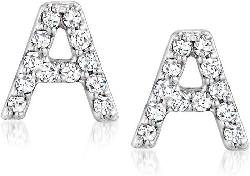 أقراط RS Pure من Ross-Simons الماسية الأولية من الفضة الإسترليني in Kuwait