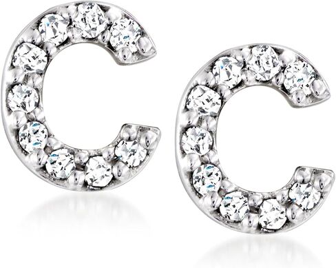 أقراط RS Pure من Ross-Simons الماسية الأولية من الفضة الإسترليني in Kuwait