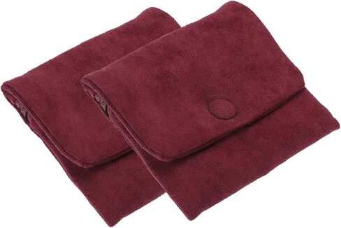 PATIKIL Travel Jewelry Pouches, 2 Pcs Soft Portable Small Velvet Jewelry Bags with Snap Button and Zipper for Earrings Necklace Bracelets Storage Travel, Dark Grey, 4" x 4" in Saudi Arabia