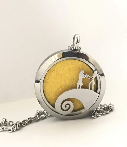 FIKA The Nightmare Before Christmas Jack Skellington Car Jewelry Air Freshener Diffuser Vent Clip Aromatherapy Essential Oil Great for Travel. Refill Pad Included in Saudi Arabia