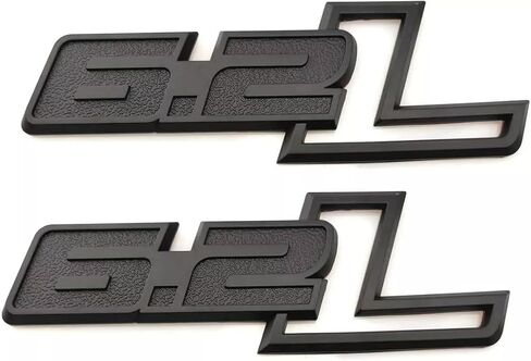 2 Pack 6.2L Liter Side Badge 3D Emblems Engine Sticker Decals Nameplate (Matte Black) in Saudi Arabia