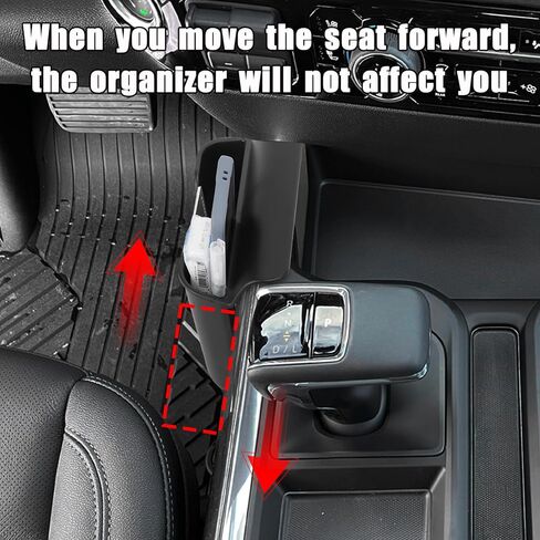 منظم وحدة التحكم المركزية متوافق مع 2022-2024 Chevy Silverado/GMC Sierra 1500 و2500/ 3500HD صندوق تخزين جانبي معلق ملحقات داخلية - تناسب فقط وحدة التحكم الكاملة مع مقاعد دلو in Kuwait