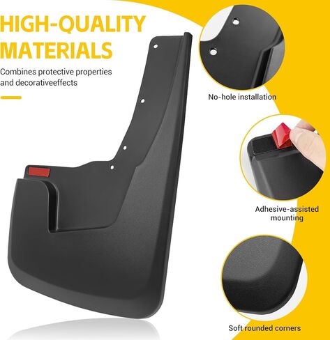 اللوحات الطينية لـ 2019-2024 دودج رام 1500 (نمط الجسم الجديد) مع مشاعل حاجز OEM، مجموعة ملحقات واقيات الطين الأمامية والخلفية للشاحنة (4 قطع) in Kuwait