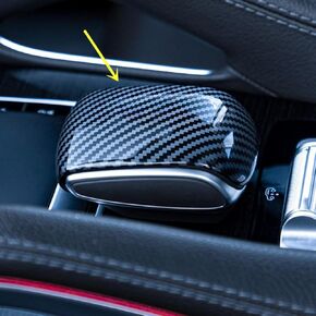 ZiWen New Interior Trim Center Console Gear Shift Knob Cover Accessories for Mercedes Benz GLE GLS W167 X167 2020 2021 2022 2023 2024 (Carbon Fiber Print)