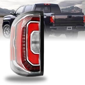 LED Left Tail Light Assembly Compatible with GMC Sierra 1500 Denali 2016 2017 2018, Rear Driver Side Lamp Replacement 84365930 84233587 GM2800295