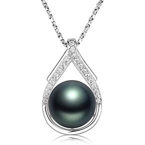 Gifts Anniversary for Wife Women, Tahitian Black Pearl Necklaces,Mothers Day gifts for mom wife Mom Girlfriend Her Birthday day gifts Christmas day gifts Valentine's Day for her Jewelry Gifts