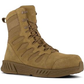 Reebok Men's Rb4360 Floatride Energy Safety Toe 8" Tactical Boot with Side Zipper Coyote Military
