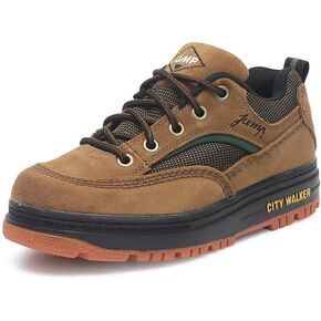 JUMP Unisex Odie Walking Shoes Round-Toe Lace-Up Sneakers Genuine Leather Casual Shoes