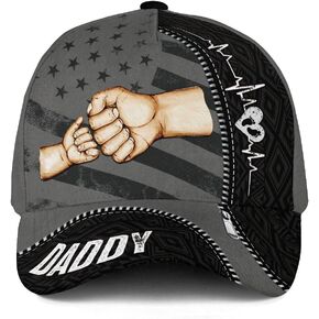 Daddy Hats Men, Fist Bump Baseball Cap, Papa Hat, Fathers Day Hats for Men, American Flag Hats for Dads