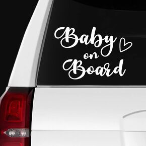 – Baby on Board Sticker– Vinyl Decal for Car and Van – Indoor & Outdoor use for Long Lasting – Waterproof Stickers for Waterbottle & Laptop – Removable Sticker – VC 391
