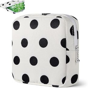 Desing Wish Sanitary Pad Storage Bag Portable Period Bag for Teen Pads/Sanitary Napkins/Small Tampons, Sanitary Napkin Storage Bag First Period Gifts for Teen Girls (Playing Cat)