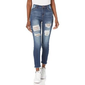 dollhouse Women's Skinny Jeans with Destruction