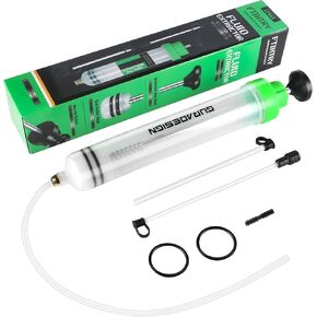 500CC Automotive Fluid Extractor Pump with Long Rubber Hose, Fluid Syringe Pump Manual Suction Vacuum Fuel Car Transfer,(17.6 Oz./0.53 Qt./500 CC) (500CC)