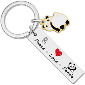 Panda Keychain Panda Gifts for Women Panda Lover Keychain Charm Keychain for Friends Girls Christmas Graduation Birthday Gift for Panda Lovers Panda Decor Keyring
