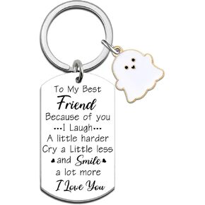 Best Friend Keychain Long Distance Friendship Gifts Friendships Gifts for Women Birthday Gifts for Women Friendship Sister Gift for Her Bestie Gift to Women Friends Funny Keyring