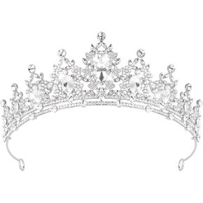 Crown Tiaras for Women,Tiara for Women,Crown and Tiara for Womens Princess,Queen Tiara Rhinestone Headband Hair Accessories Gems Princess,Decoration for Wedding Prom Halloween Christmas Presents