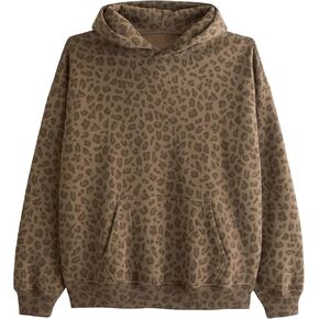 Camo Fleece Hoodie For Men Women Long Sleeve Drop Shoulder Oversized Hooded Sweatshirt Pullover With Pocket