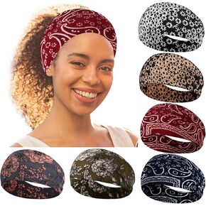 RITOPER Workout Wide Headbands for Women Non Slip, Super Soft Yoga Running Exercise Head Bands, Elastic Sweat Band Hair Bands for Women's Hair, Womens Headbands Hair Wrap