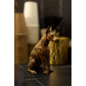 Wooden Doberman Figurine - Hand-Carved Sculpture and Statuette, Rustic Home Decor Accent, Perfect Handmade Gift for Dog Lovers and Art Collectors, for Elegant Home Decor, Modern and Classic Interior