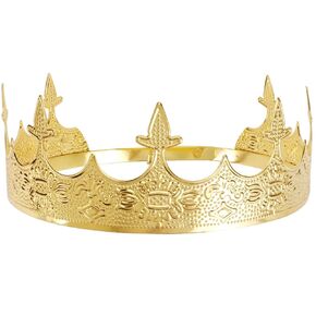 Diddder Halloween King Costume Headpiece Triton Crown for Adult Men Renaissance Medieval Mens Crown for Homecoming Prom King