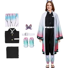 Anime Costume Cosplay Adult, Tanjiro, Nezuko, Shinobu, Zenitsu, Mitsuri Cosplay, Halloween Costume Kimono Full Set