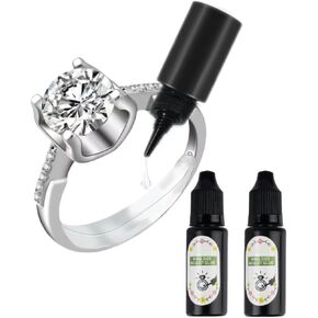 Innovative Ring Sizers for Loose Rings – Two Bottles Ring Adjuster for Women & Men, Customizable Thickness, Compatible with All Ring Shapes, Includes UV Light Adhesive for Easy Application