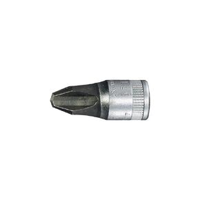 Stahlwille 01290004 Screwdriver sockets for recessed Head Screws Phillips-Recess, Size 4, 1/4 inch Drive, High-Performance Steel, Chrome Plated, Length 28mm, Weight 14g, Made in Germany