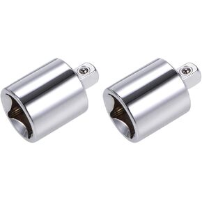 uxcell 2 Pcs 1/2 Inch Drive (F) x 1/4 Inch (M) Socket Reducer Adapter, Female to Male