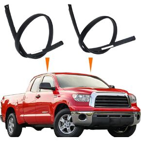 2Pcs Roof Drip Molding Weatherstrip Fit for Toyota Tundra Double Cab 2007-2020, Left & Right Side Roof Trim Seal Kit Replace 75551-0C050 75552-0C050(Not Fit Crewmax)