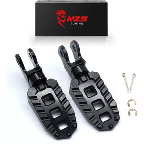 MZS Motorcycle Foot Pegs, Front Rotaing Footpegs Rider Foot Pedal Serrated Black Compatible with Rebel 500 CMX500 2017-2024 / Rebel 300 CMX 2017-2024 / CT125 Hunter Cub 2020-2024