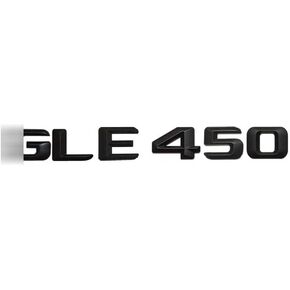 ABS 3D Matte Black GLE 450 Letters Emblem Badge Replaces with GLE Class Side Supercharge Turbo Logo Car Styling Refitting Sticker GLE450, 000001