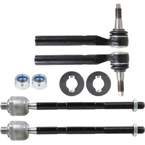 GXYWADY Front Inner Outer Tie Rod End Driver Passenger Kit Set 4pc Replacement for 2006-2010 Hummer H3 H3T 25781473 25988407 88877721 ES800762 EV800609