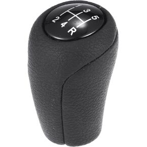 5 Speed Manual Gear Shift Knob - Car Gearbox Stick Shifter Lever Knob - for Mazda MX-5 Miata 2006-2012 Plastic Faux Leather Black - 1 Pc