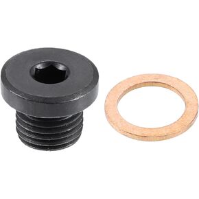 X AUTOHAUX M14x1.5 Steel Engine Oil Drain Plug Screw for Audi A4 A6 S8 S6 S5 Q7 Q5 RS7 RS7 for Volkswagen Touareg Black